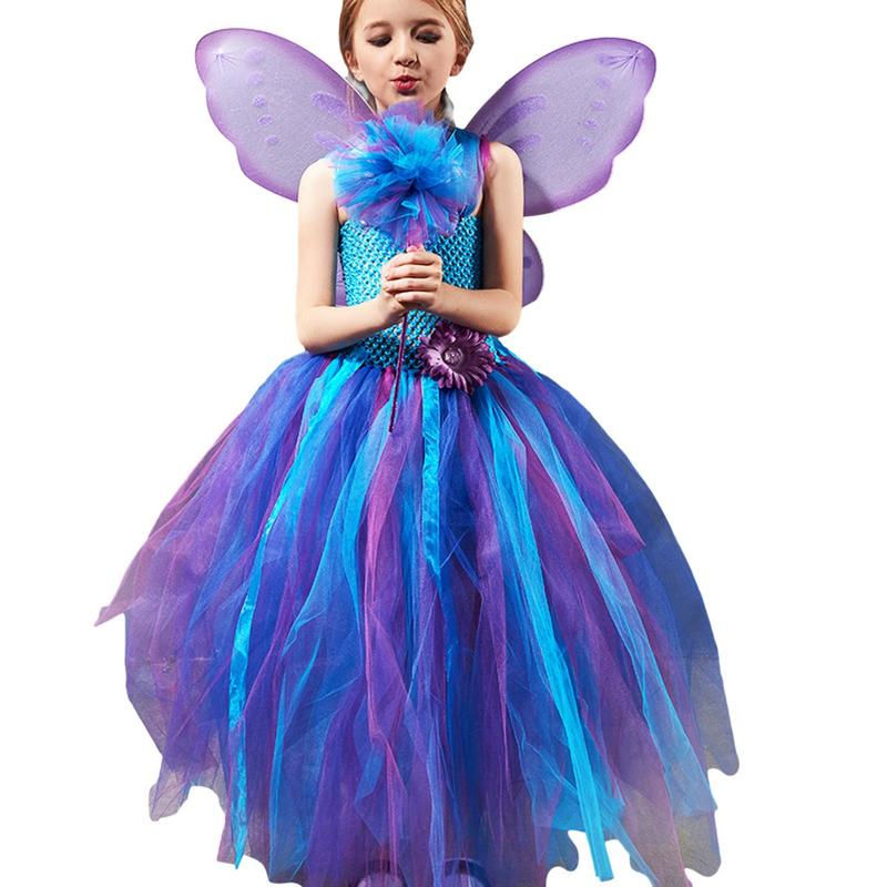 Thumbnail: Kids Christmas Dress Girls Pageant Fairy Dress With Wand And Wing Pageant