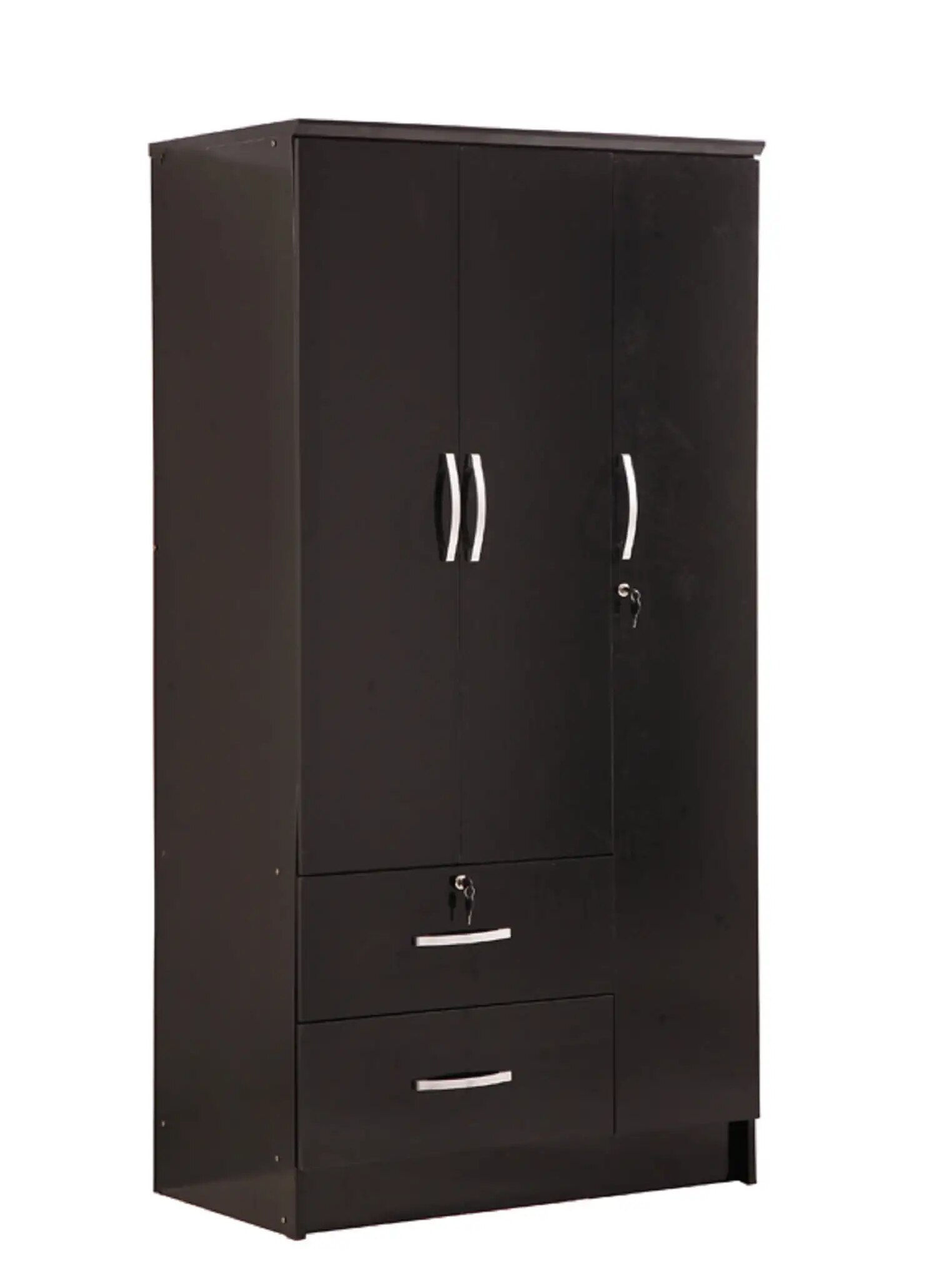 Hodedah 3 Door Bedroom Armoire with Drawers, furniture storage cabinet armar
