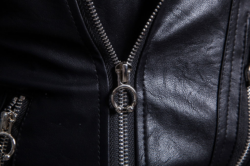 Miniatyrbild: Men's Motorcycle Multi Zip Leather Coat