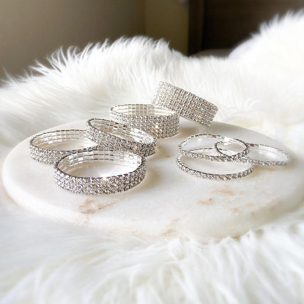 Thumbnail: Stonefans Ins Fashion Rhinestone Elastic Bracelet on Hand Jewelry Christmas