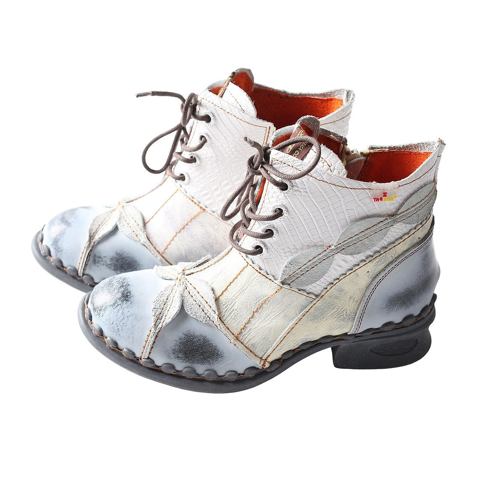 Miniatyrbilde: TMA EYES Brand Washed Leather Oxford Women's Boots Mother Shoes