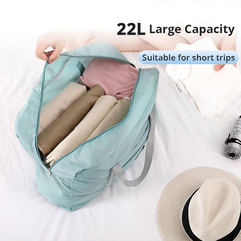 Thumbnail: Fashion Travel Bags Foldable Large Capacity Splash-proof Bag Carry-on Luggage H