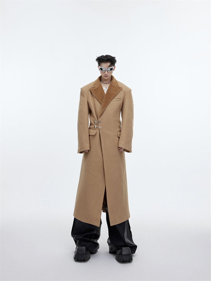 Thumbnail: Men's Coat Design Feel Long Over The Knee Coat