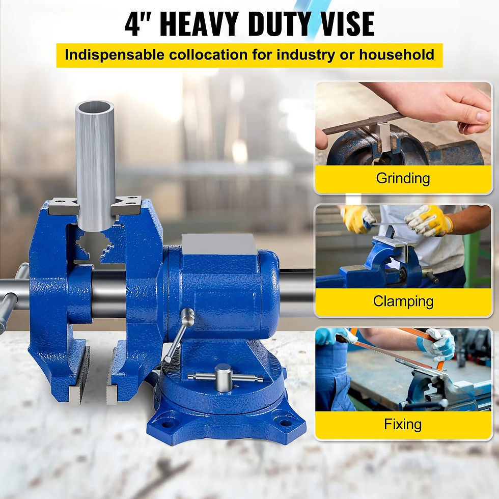 Thumbnail: VEVOR Multipurpose Bench Vise  4in 5in Heavy Duty Ductile Cast Iron With 360° S