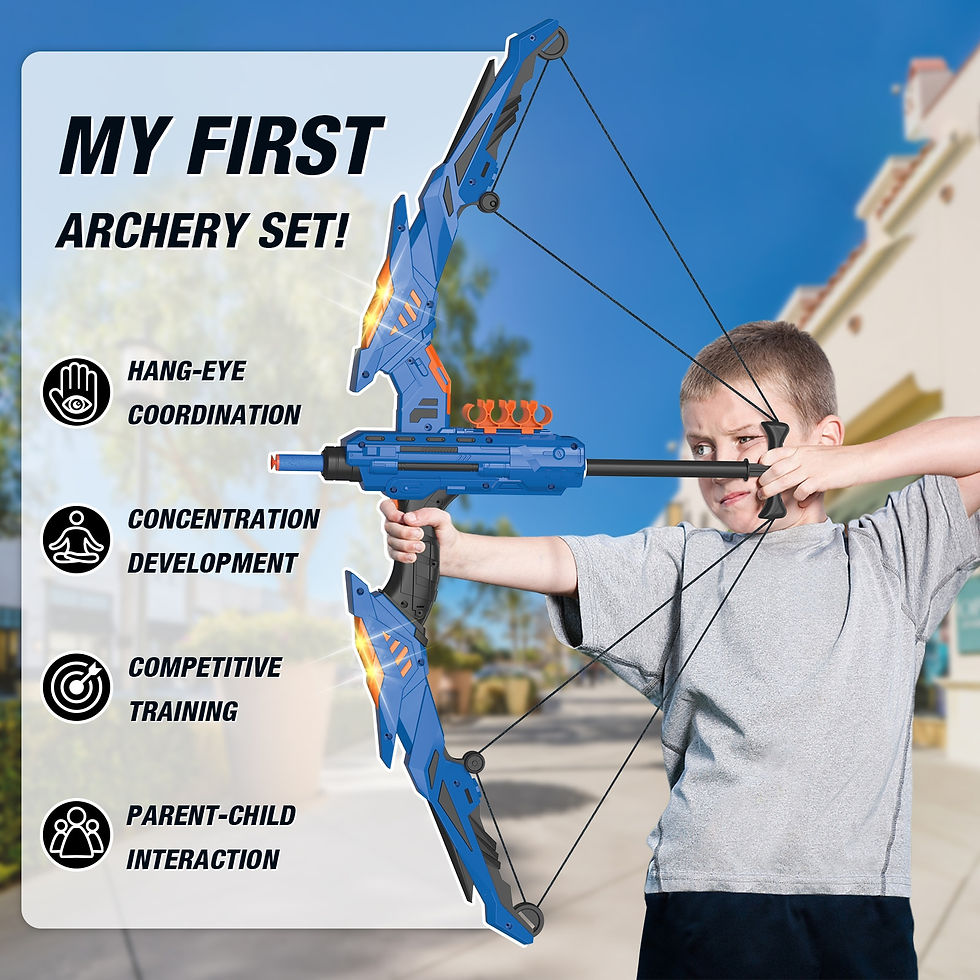 Thumbnail: QDRAGON Kids Bow and Arrow Light-up Archery Set for Kids Toys Gifts for 3 4 5 6