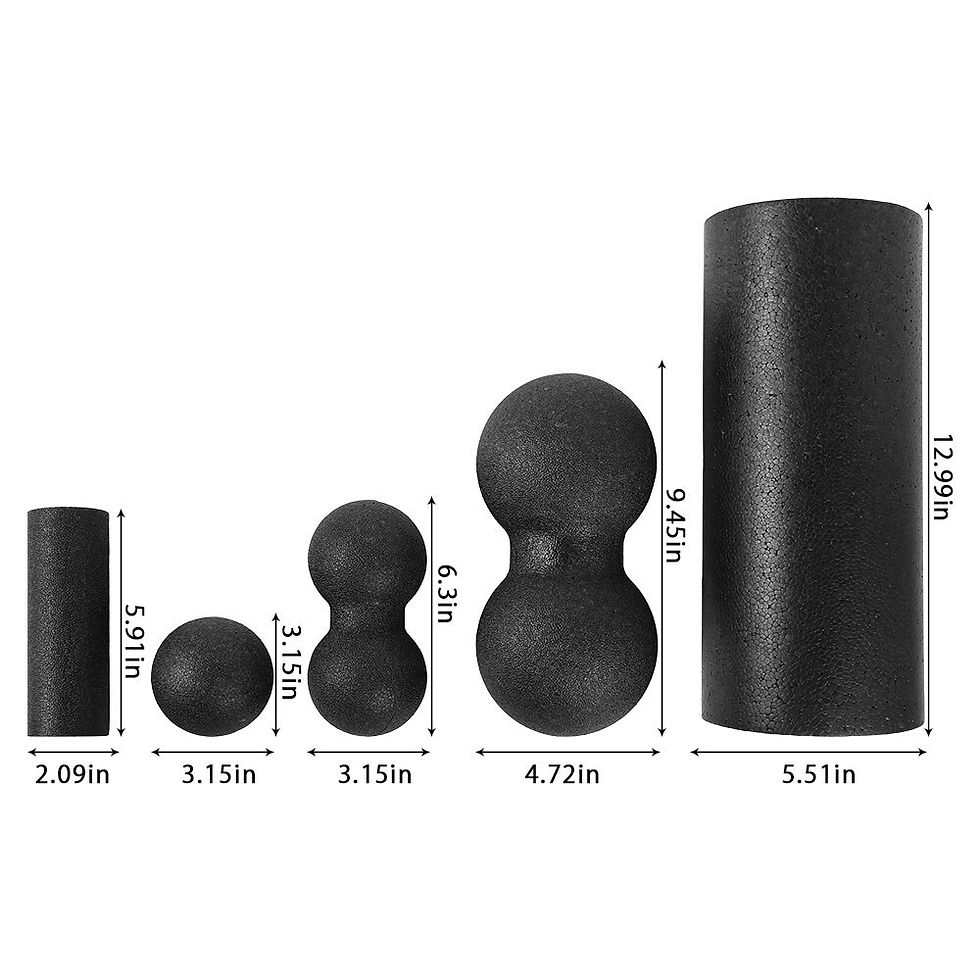 Thumbnail: 3/5pcs Yoga Massage Roller&Fitness Ball Foam Roller Set for Back Pain Self