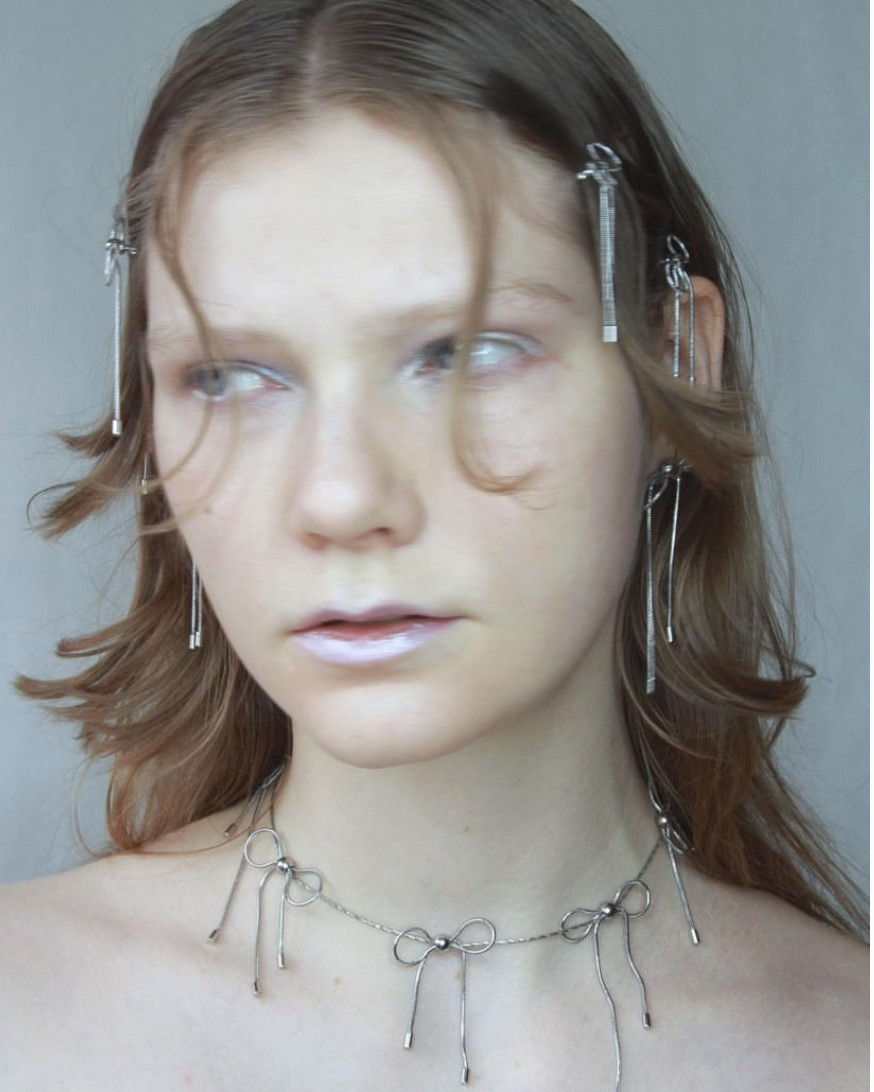 الصورة المصغرة: Women's Fashion Color-proof Bow Necklace