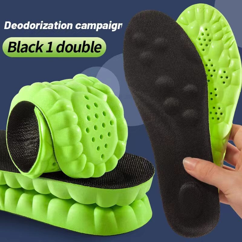 Миниатюра: 4D Sport Insole Super Soft Shoes Sole Pads for Feet Shock Absorption Baskets Sh