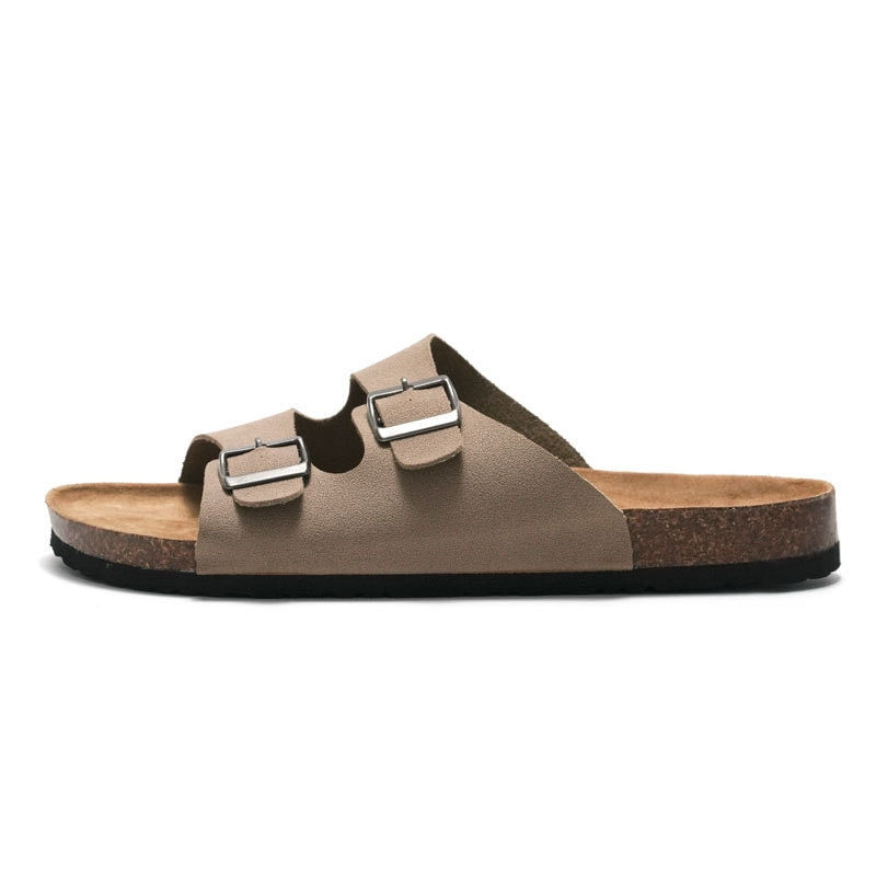 Thumbnail: COWCOM Men's Cork Sandals Beach Flip Flop Men's Shoes KWN