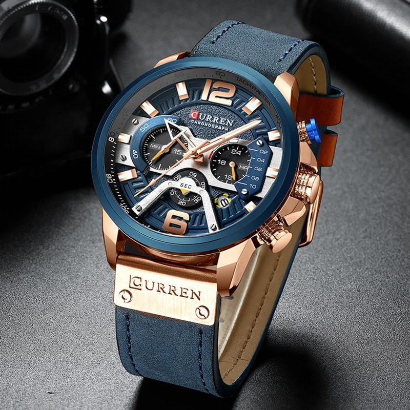 Miniatura: CURREN Casual Sport Watches for Men Top Brand Luxury Military Leather Wrist Wat