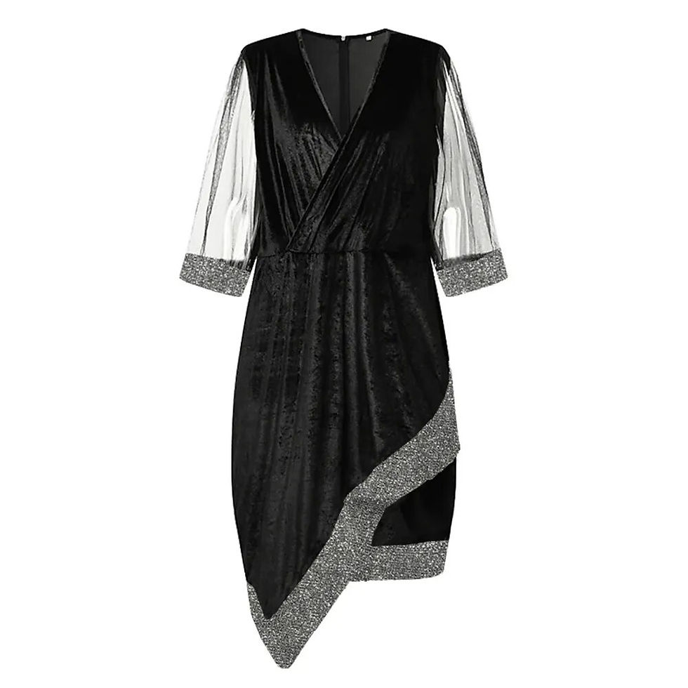 Miniatura: Oversized Dresses Women Plus Size 2023 Black Elegant Vestidos Formal Occas Dres