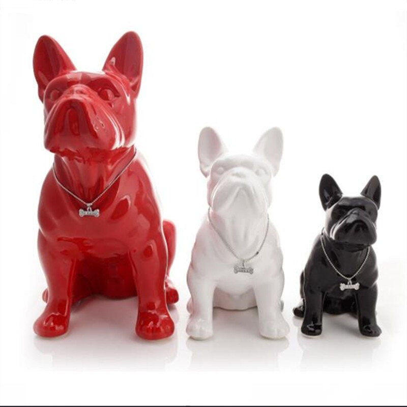 Miniature : Nordic French Bulldog Dog Statue Home Decoration Accessories Craft Resin