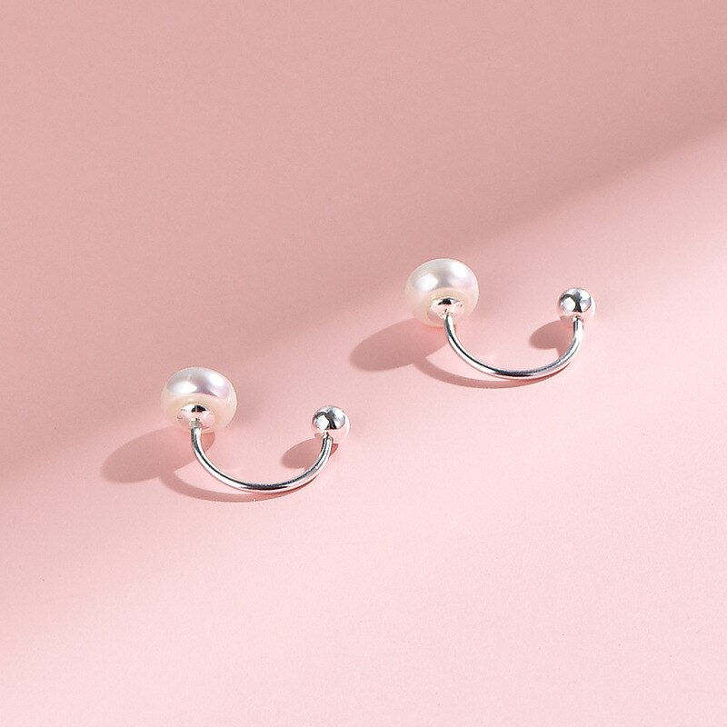ภาพขนาดย่อ: ROXI Natural Freshwater Pearls Stud Earrings for Women 925 Sterling Silver C sh