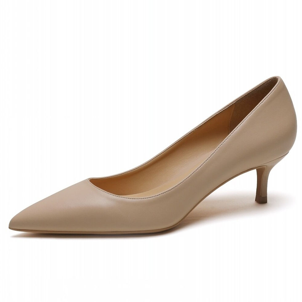 Miniatura: New Elegant Classic Women Pumps For Female Genuine Leather Medium Heeled Ladies