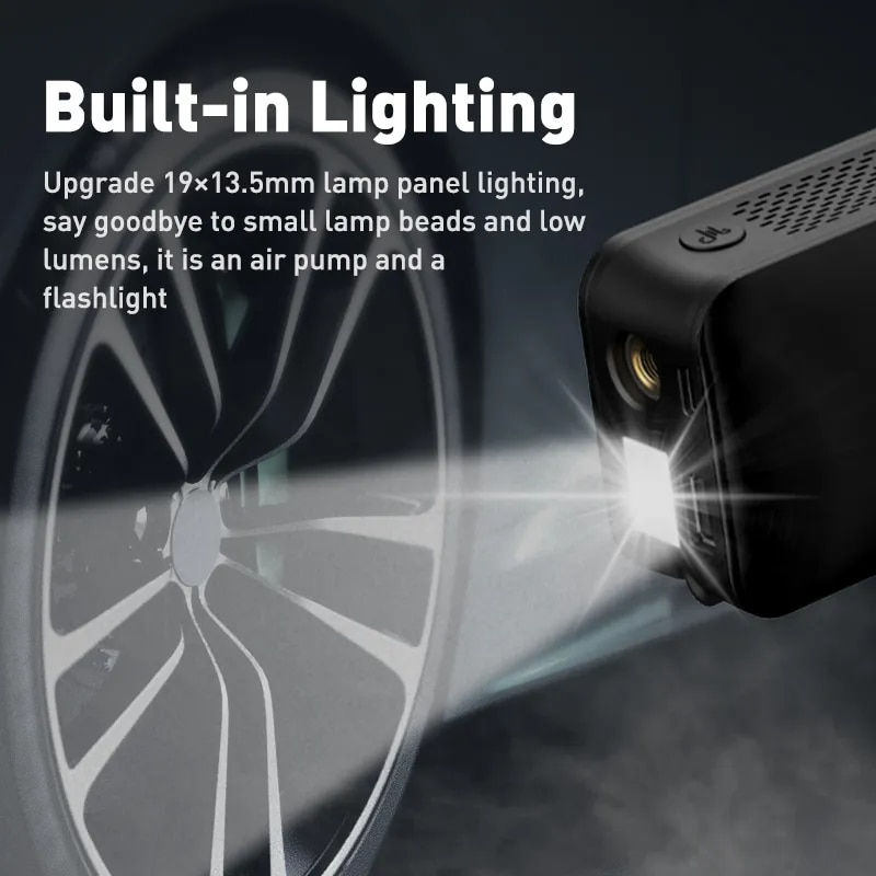 Thumbnail: CARSUN Rechargeable Air Pump Tire Inflator Portable Compressor Digital Cordless