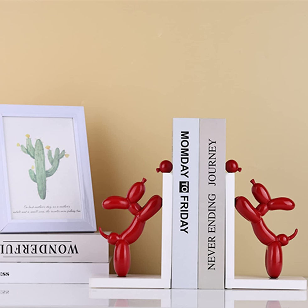 Thumbnail: Resin Balloon Dog Book Ends Home Decor Modern Dog Stature Bookends Shelve