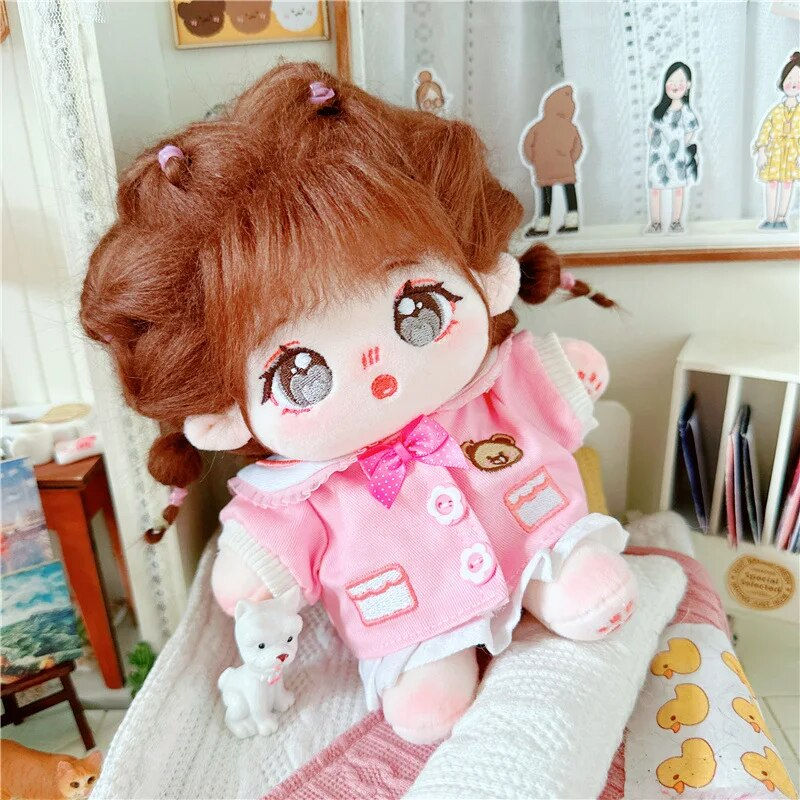 Thumbnail: 20cm Cotton Doll w/Clothes Carton Toys no skeleton Star Doll Customizated Baby