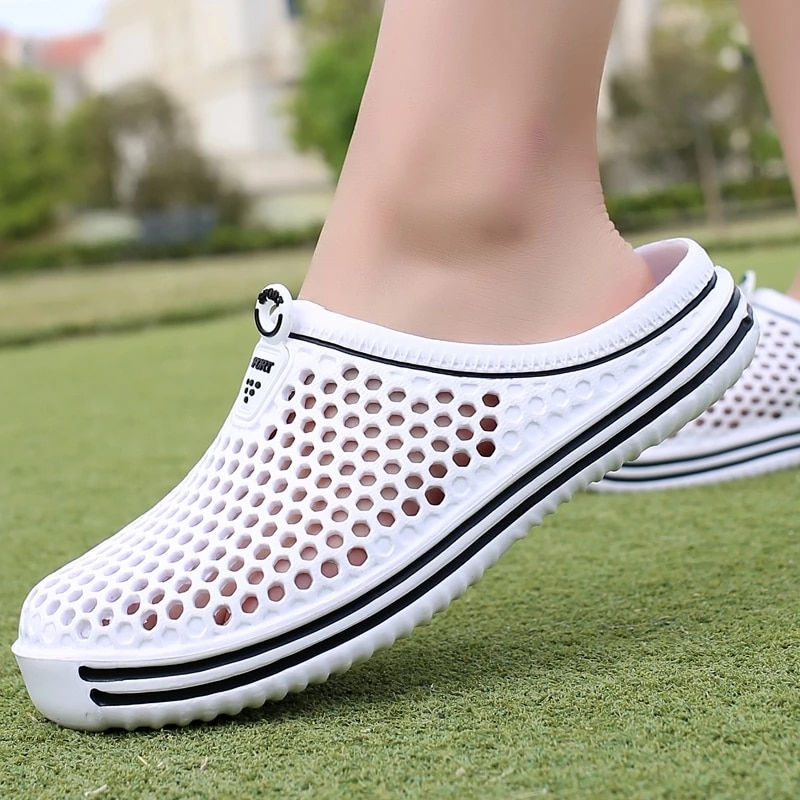 Thumbnail: 2022 Women Shoes Beach Slippers Unisex Hollow Out Casual Couple Beach Sandal Fl