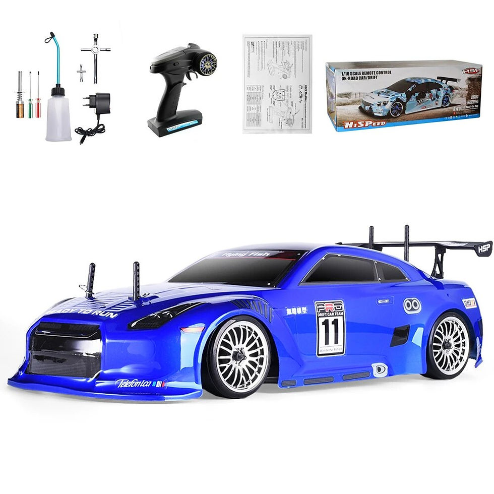 Thumbnail: HSP Racing 1:10 On Road RC Car 4wd Two Speed Drift Vehicle Toys 4x4 Nitro Gas P