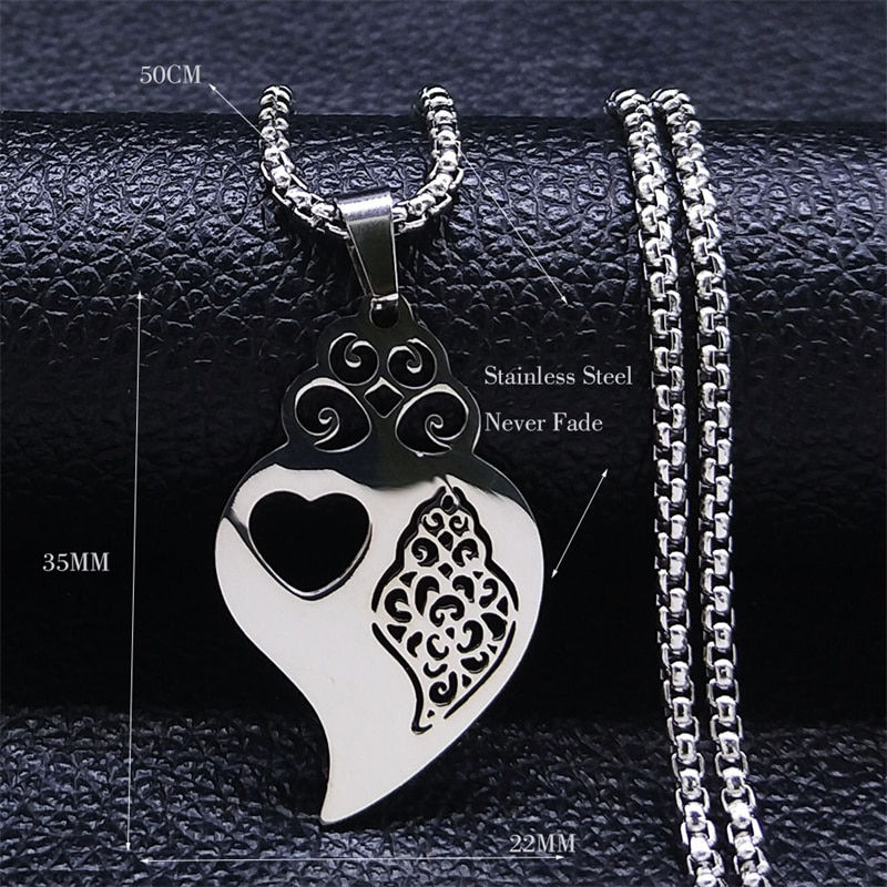 Thumbnail: Jesus Cross Stainless Steel Pendant Necklace Gold Color Women/Men Religious