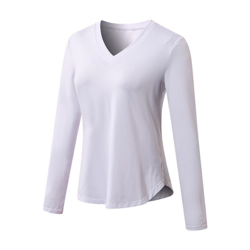 Thumbnail: Women Shirt Quick Drying Autumn Winter Fitness Yoga Gym Suit Training Top