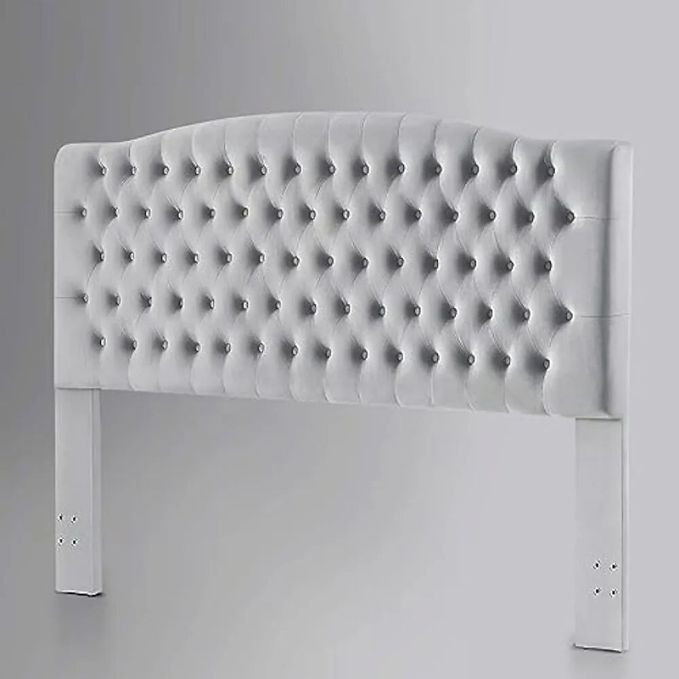 Thumbnail: 24KF Velvet Upholstered Tufted Button King Headboard and Comfortable Fashional