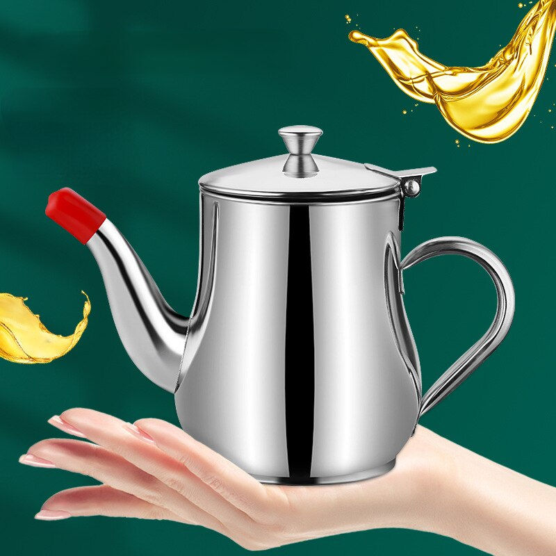 Miniaturebillede: 1Pc Household Stainless Steel Oil Pot with Filter