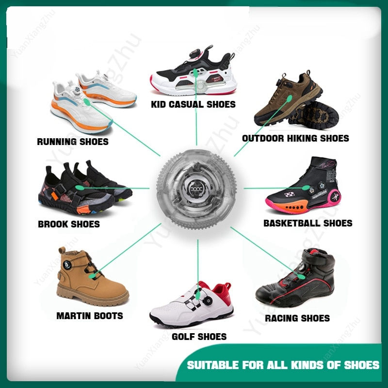 Thumbnail: New Automatic Shoelaces Without ties Swivel Buckle Elastic Laces Sneakers Adult