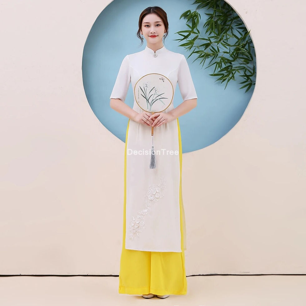 Thumbnail: 2022 ao dai dress vietnam dress women oriental chiffon lace dress vietnam cloth