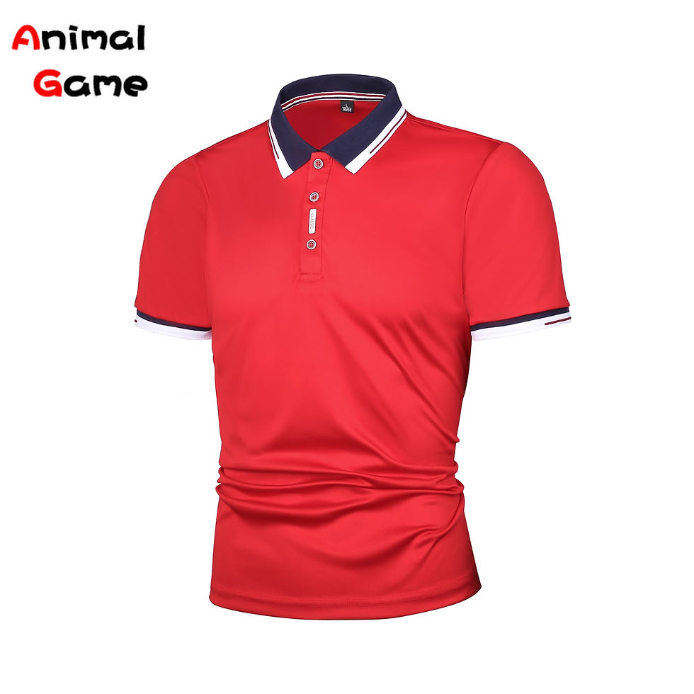 Thumbnail: Dropshipping New Polo Shirt Men Solid Casual Cotton Polo Giraffe Men Slim Fit E