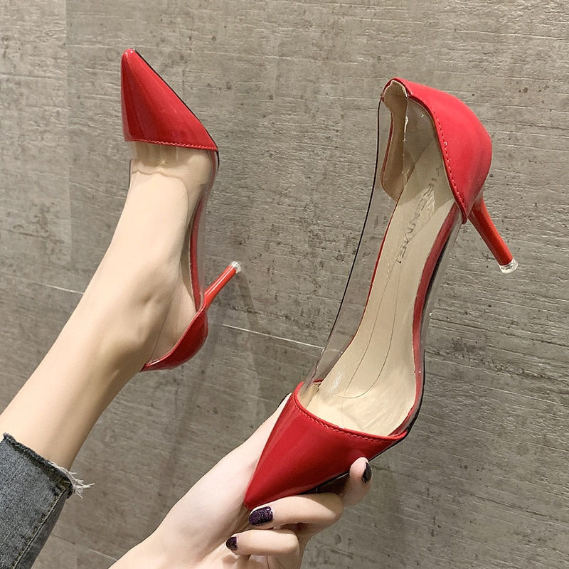 Imej kecil: Spring and Autumn New Shallow Mouth Pointed-Toe Slip-on Women's Pumps Lady Fash