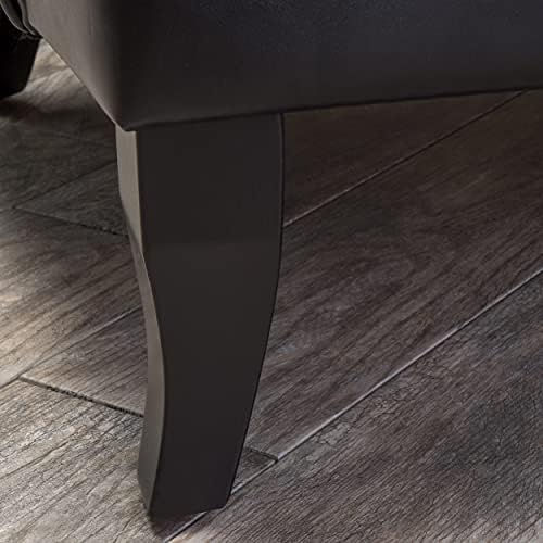 Thumbnail: High Back Wing Chair, Leather, Black 30.75D x 29.75W x 41.25H in Pedicure Pedic
