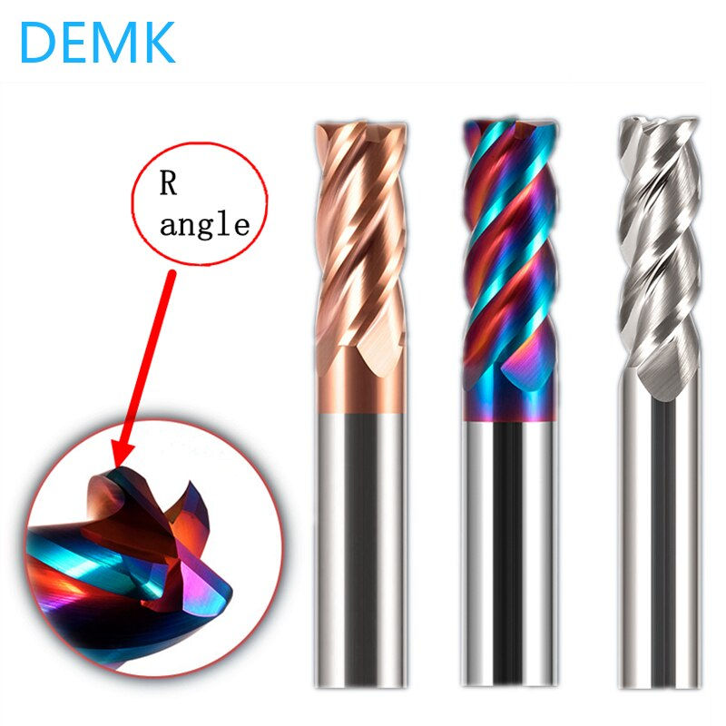 Thumbnail: HRC50 55 65 Corner Radius End Mill Carbide Milling Cutter Cutting Tool For CNC