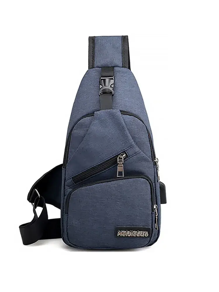 Thumbnail: New Multifunctional Crossbody Bag Usb Charging Leisure Sports Large Capacity Ch