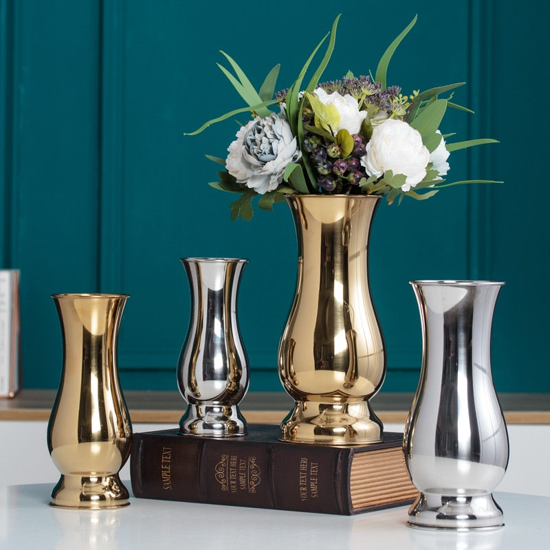 Miniatura: Chinese Style Stainless Steel Tabletop Vases Modern Minimalist Fashion