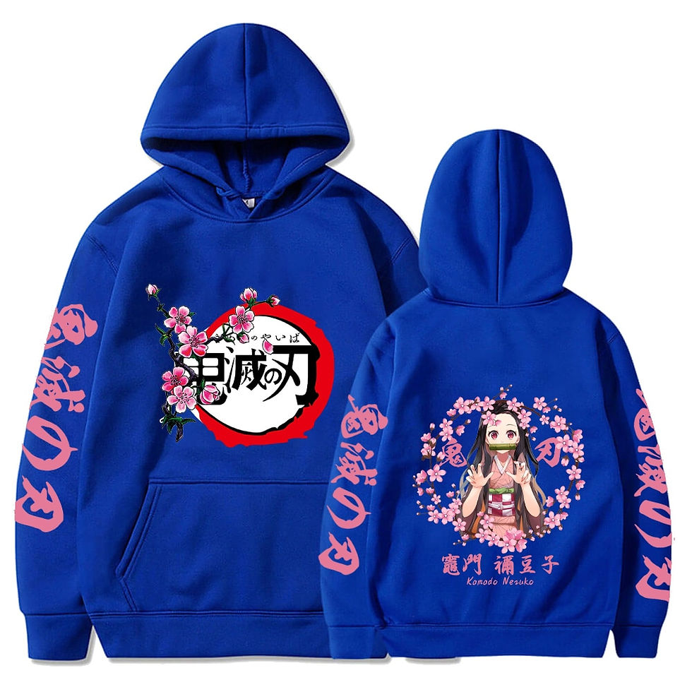 Thumbnail: Demon Slayer Hoodie Kamado Nezuko Graphic Printed Hoodies Sweatshirts Women Cas
