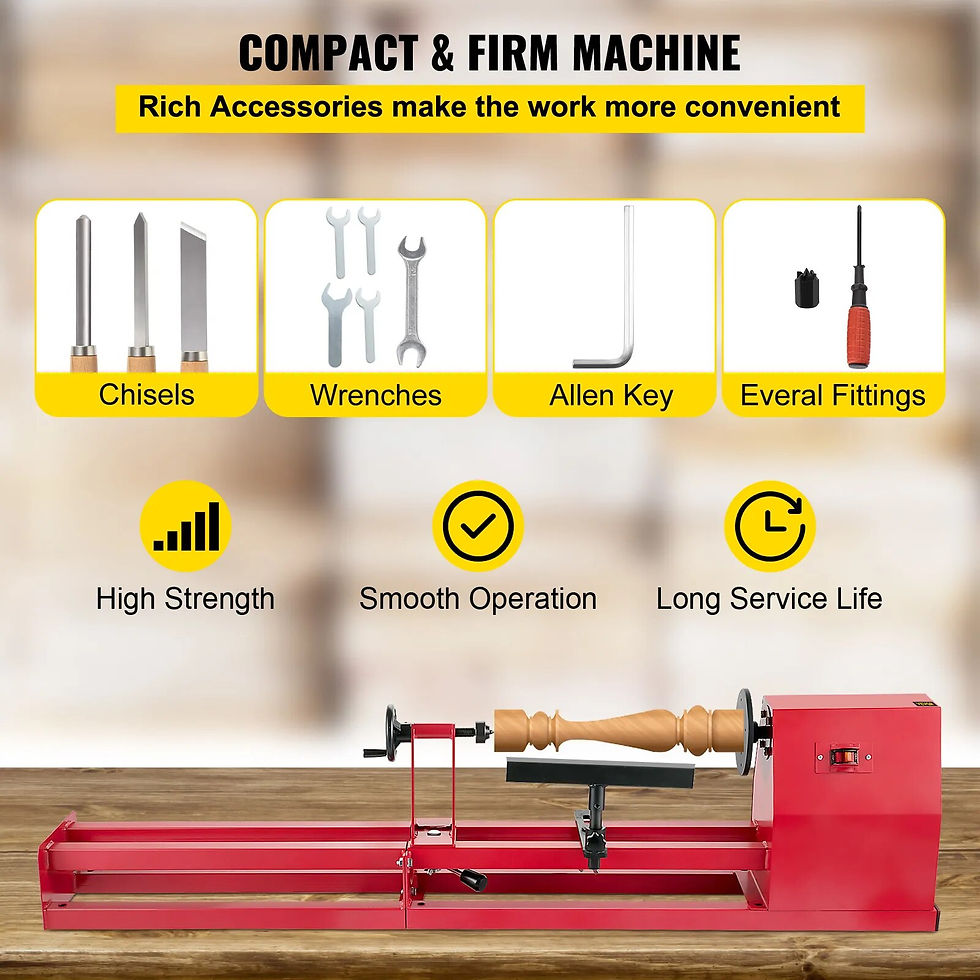 Thumbnail: VEVOR Wood Turning Lathe 14" X 20" / 14" X 40" / 14" × 51" Perfect for High Spe