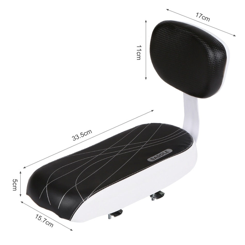 Thumbnail: Bike Child Seat Bike Saddle with Back Rest Bicycle Back Seat MTB Bicycle Rear R