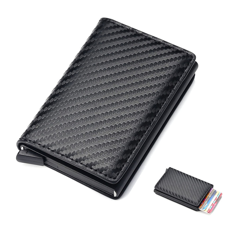 Thumbnail: 2023 Credit Card Holder Men Wallet RFID Aluminium Box Bank PU Leather Wallets w