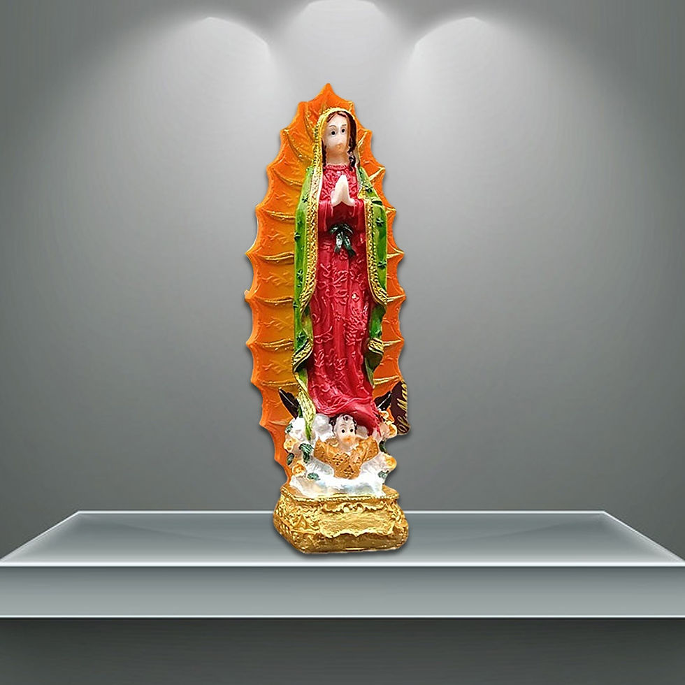 Miniatura: Beautiful Our Lady Of Guadalupe Virgin Mary Statue Sculpture Resin Figurine Gif