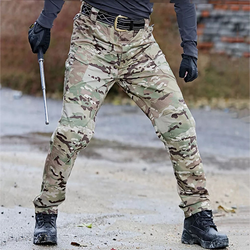 Thumbnail: Quick Dry Outdoors Sports Tactical Trousers Camouflage black Trousers for