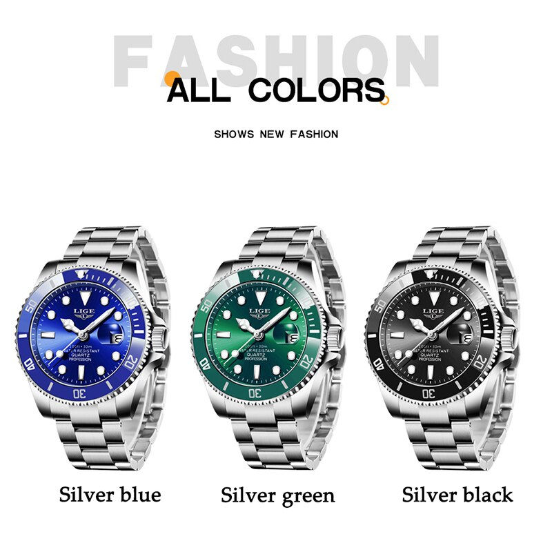 Miniatura: 2023 Top Brand Luxury Fashion Diver Watch Men 30ATM Waterproof Date Clock Sport