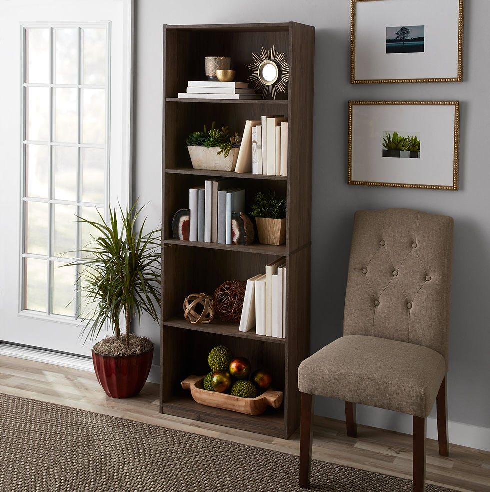 Thumbnail: Mainstays 5-Shelf Adjustable Shelves Wooden Bookcase