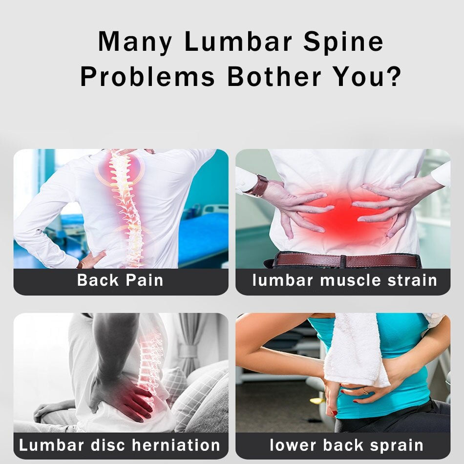 Thumbnail: MANIFIQUE Men Women Back Lumbar Support Belt Waist Orthopedic Corset Spine Deco