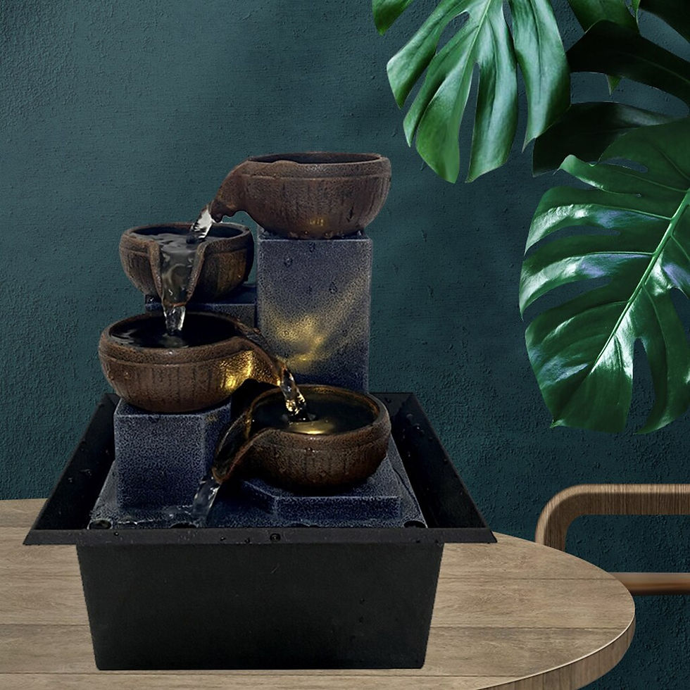 Thumbnail: 1pc Decorative Indoor Fountain Tabletop Water Fountain 5-Step Feng Shui