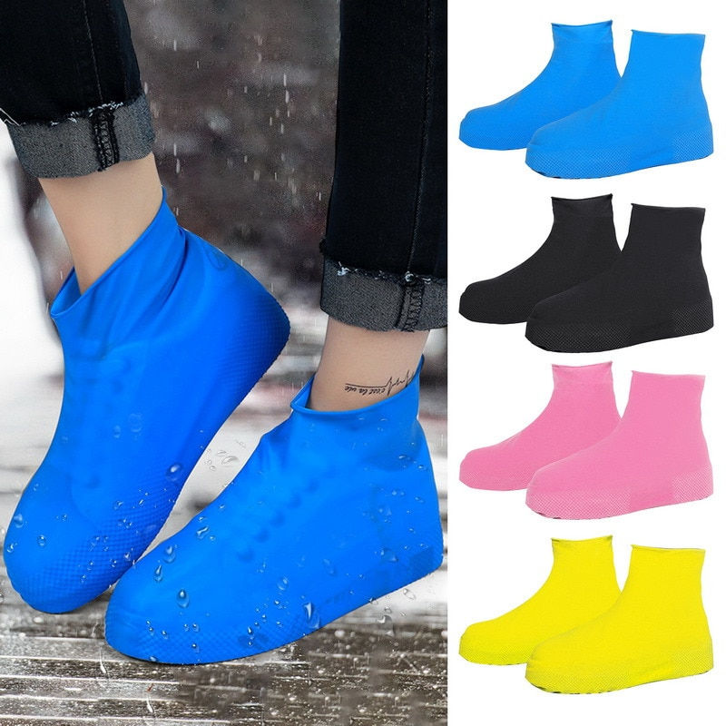 Thumbnail: Elastic Waterproof Shoe Cover Outdoor Rain Boots Silicone Anti Slip Rain Shoe C