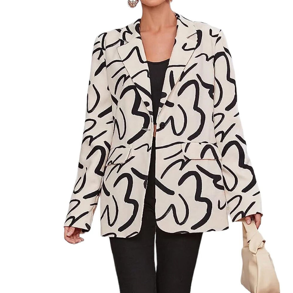Миниатюра: Plus Size Women's Suit Jacket 2023 Autumn Winter Korean Casual Oversized Fashio