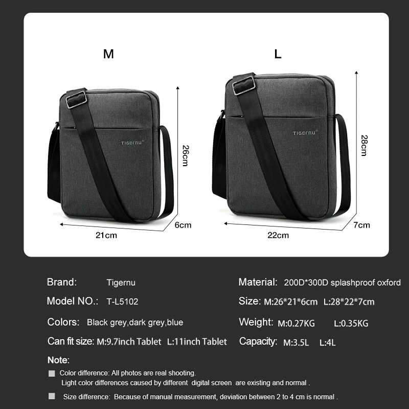 Thumbnail: Lifetime Warranty New Men Messenger Bag High Quality Waterproof Shoulder Bag Fo