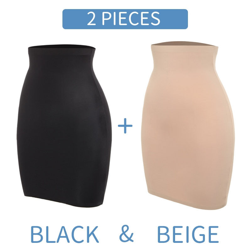 Thumbnail: High Waist Tummy Control Slips Woman Seamless Slimming Half Slip Underwear