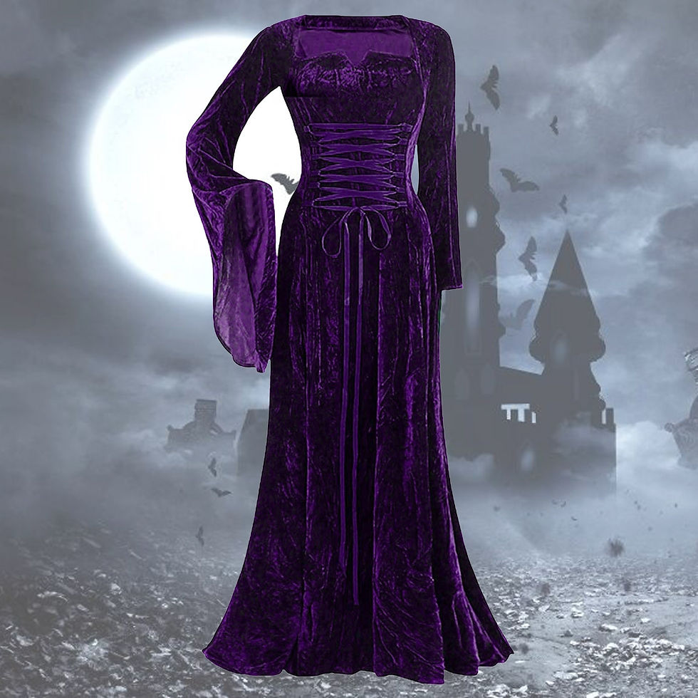 Thumbnail: Women's Long Dress Vintage Long Sleeve Dress For 2021 Elegant Women Casual